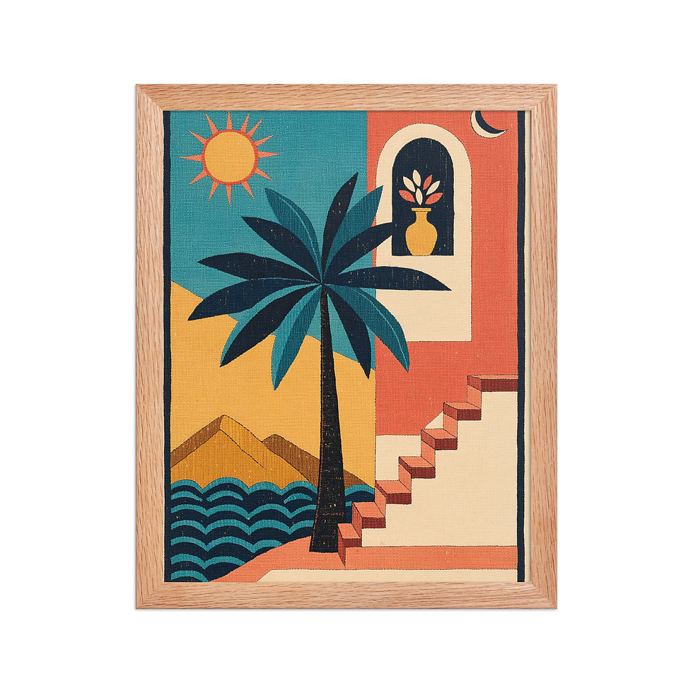 Thumbnail: Palm amd Stairs Abstract Art Print