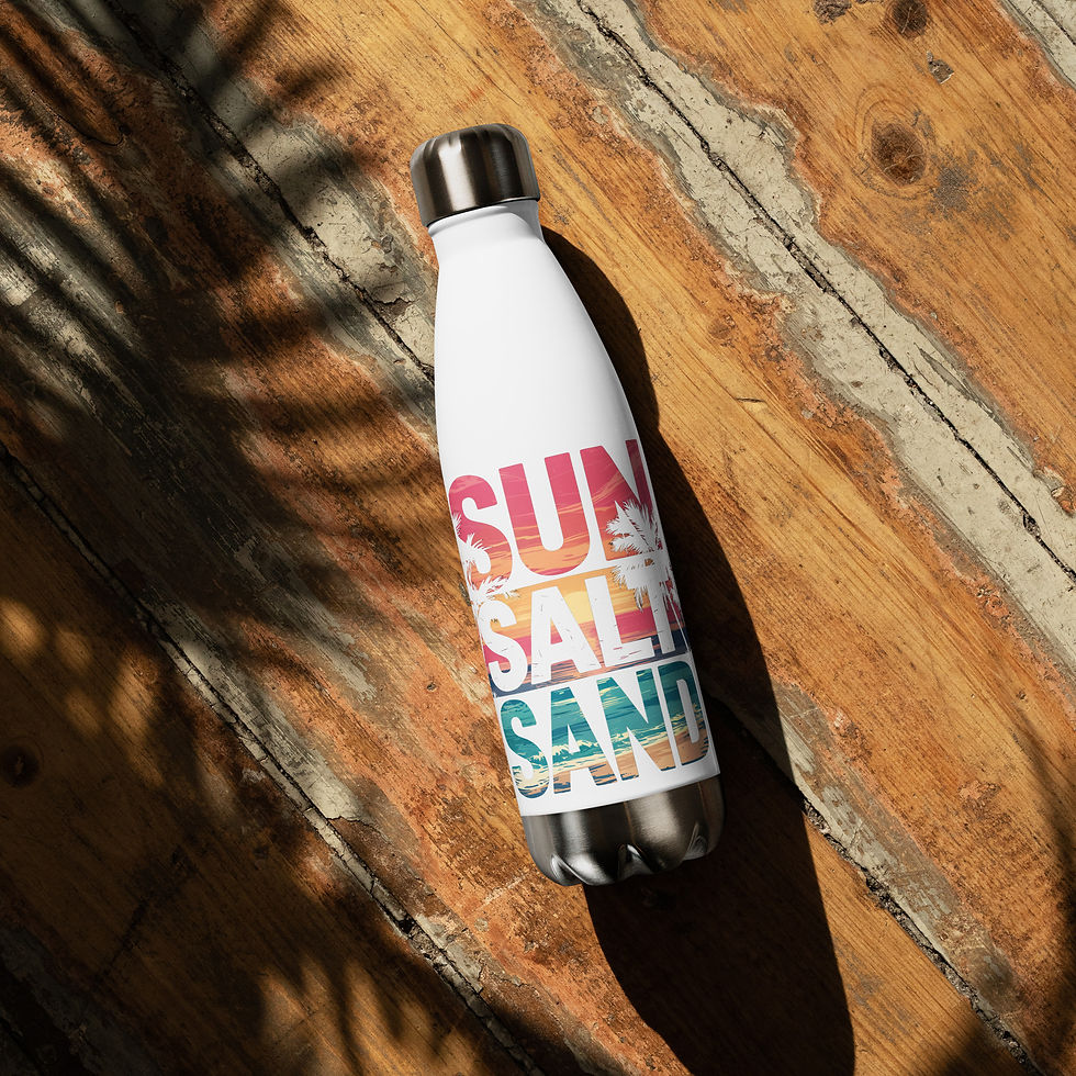 Thumbnail: Vibrant Summer Vibes Stainless Steel Water Bottle – Stay Hydrated