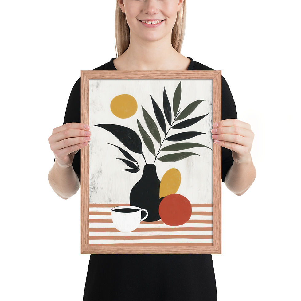 Thumbnail: Coffee in the Morning Gouache Inspired Art Print 