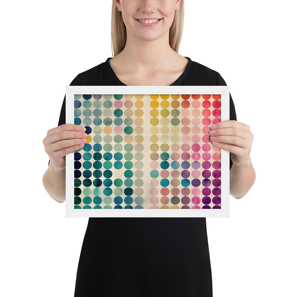Thumbnail: Vibrant Colorful Minimalist Art - Framed Decored poster