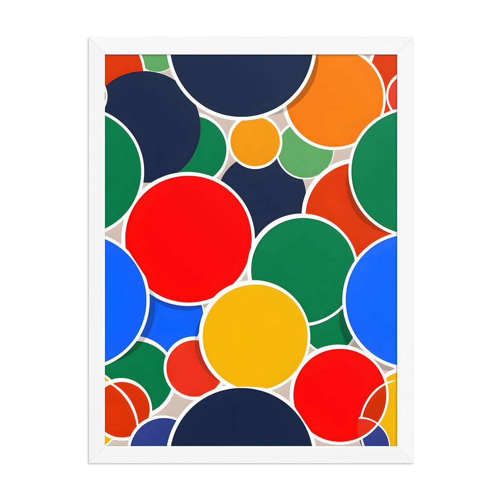 Thumbnail: Color Bubbles Framed Colorful Wall Art