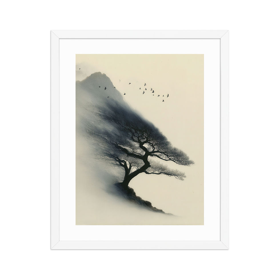 Thumbnail: Japandi Sumei-e Japanese Ink Inspired Print