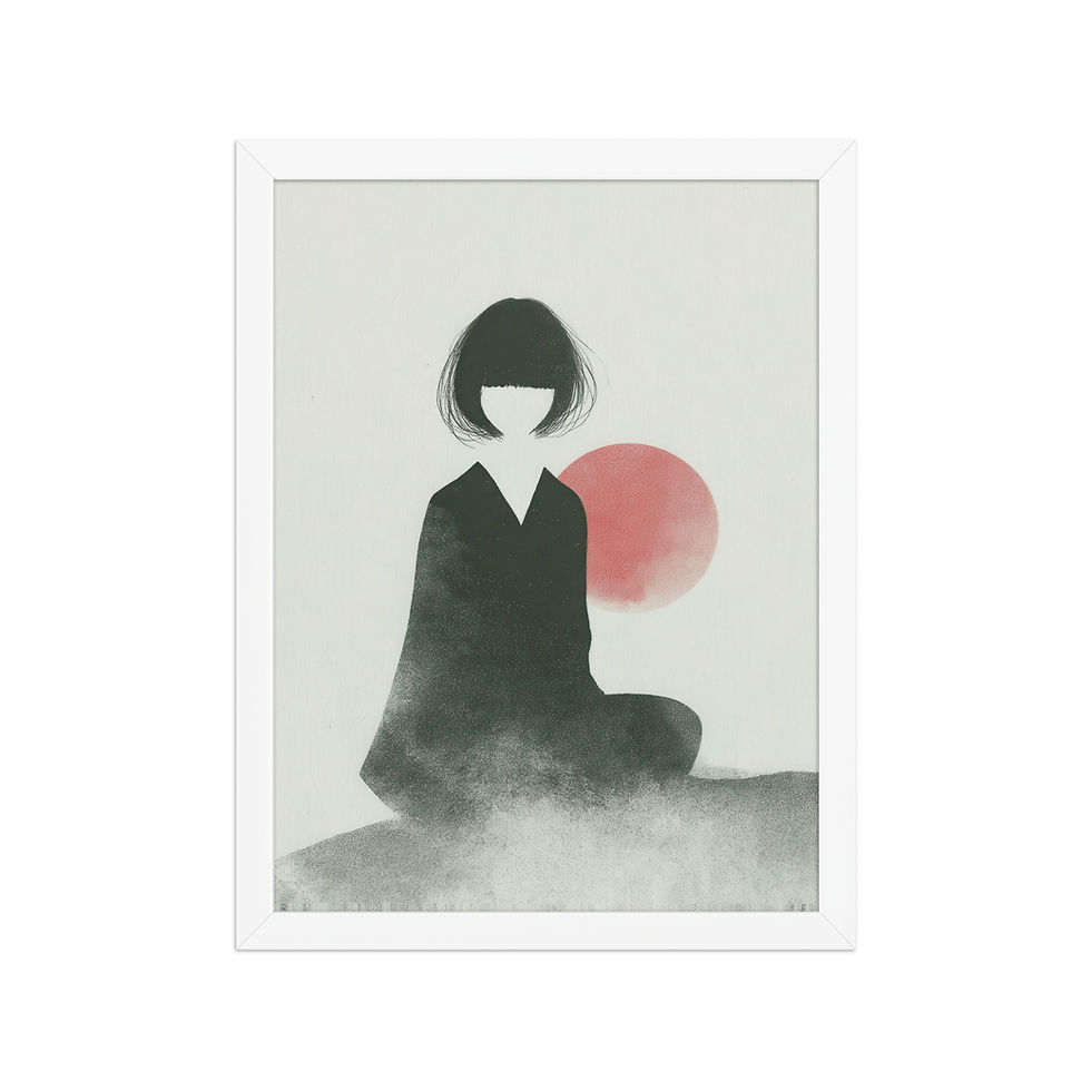 Thumbnail: Japandi Woman Figure Silhouette Sumi-e Inspired
