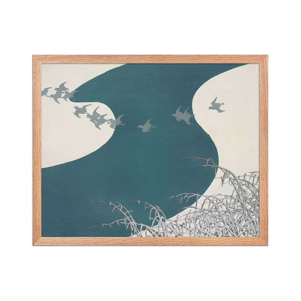 Thumbnail: Snowy River Gouache Inspired  Art Print 
