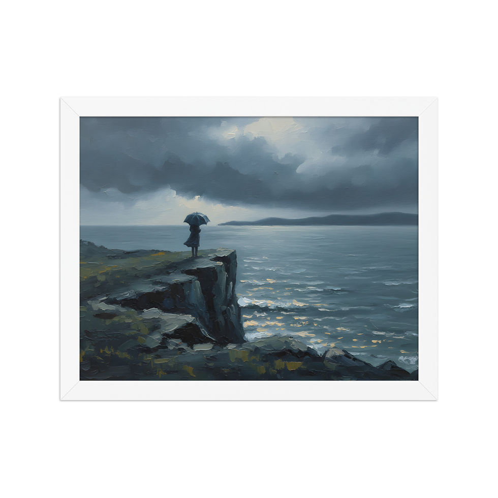 Thumbnail: Gaze out to Sea Vintage Art Print