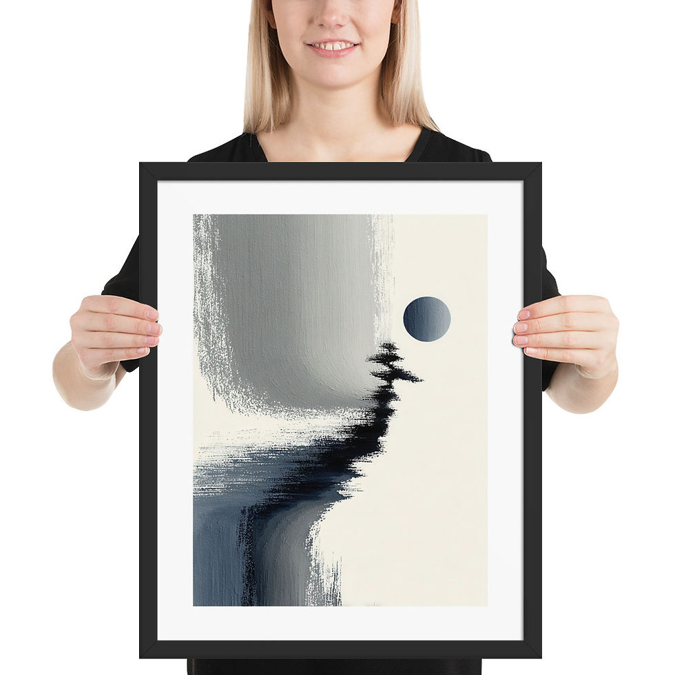 Thumbnail: Japandi Sumei-e Japanese Ink Inspired Print