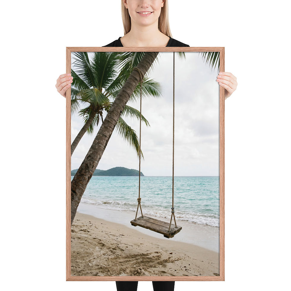 Thumbnail: Tranquil Beach Swing Under Palm Trees