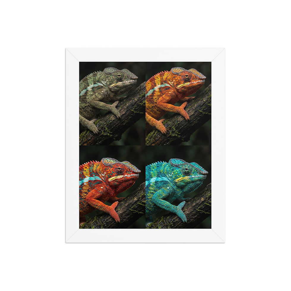 Thumbnail: Close up Chameleon Framed Wall Art