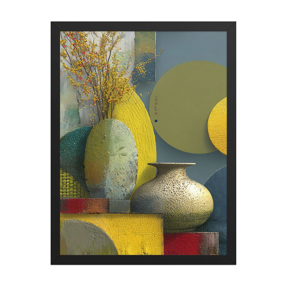 Thumbnail: Abstract Pottery with Yellow and Red