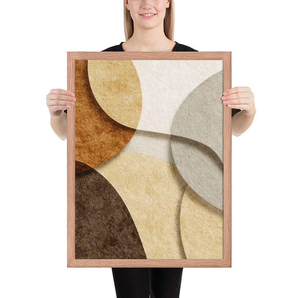 Thumbnail: Framed Abstract Shapes Art – Modern Design Piece