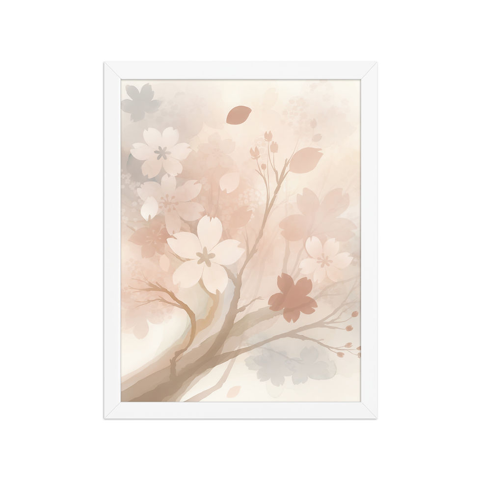 Thumbnail: Close up Cherry Blossom Abstract Art Print