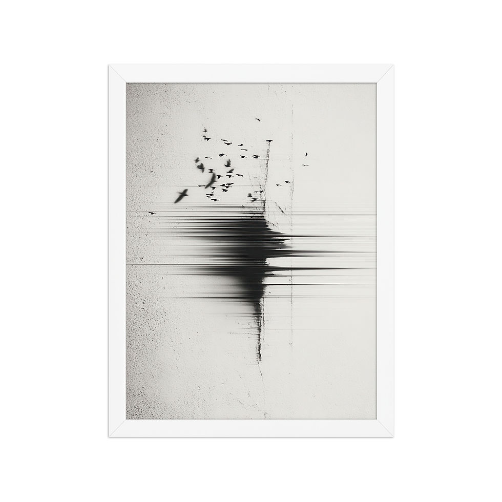 Thumbnail: Japandi Birds Fading Sumi-e Inspired
