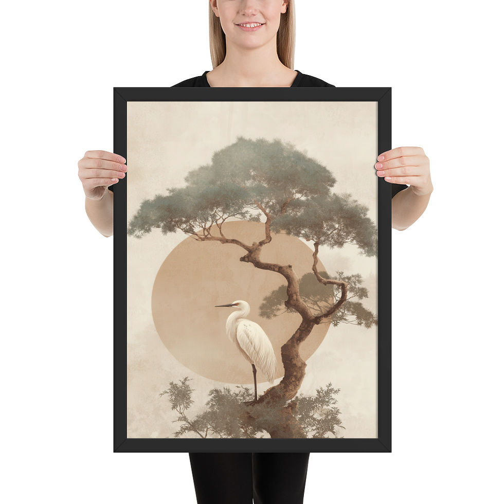 Thumbnail: Unique Japandi Art Prints – Framed for Style