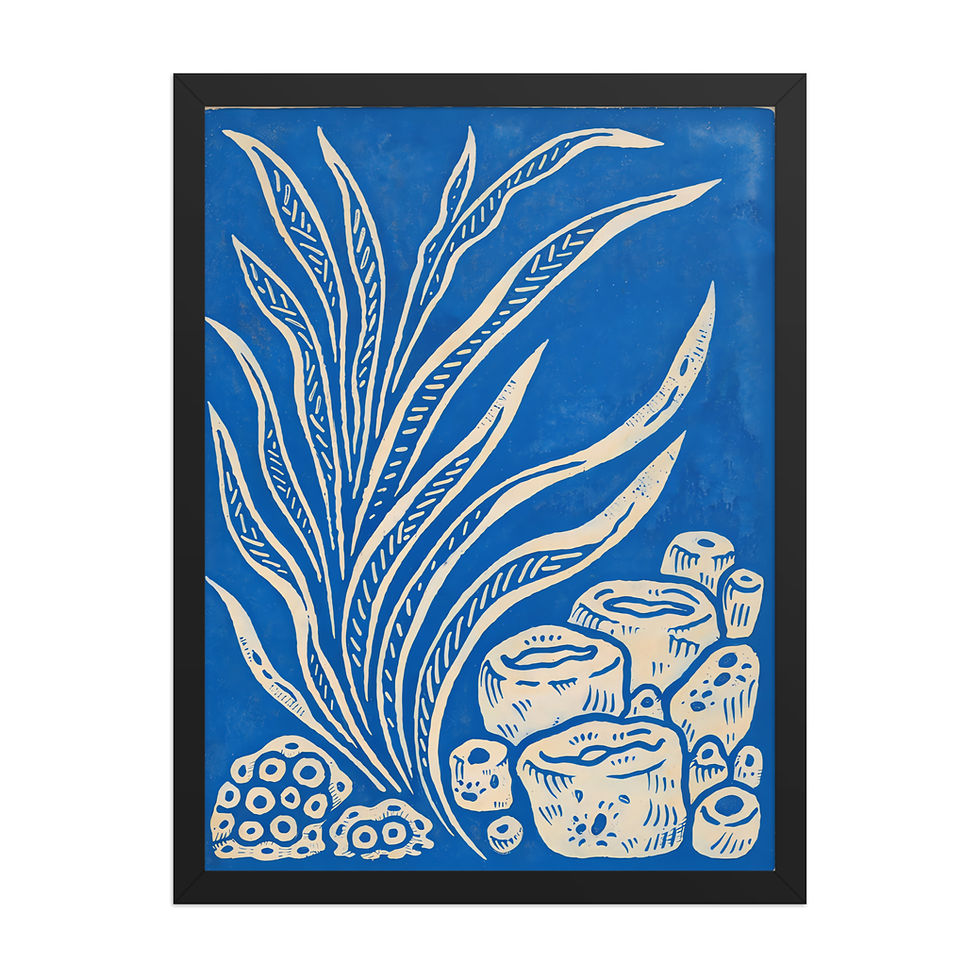 Thumbnail: Seagrass and Coral Coastal Art Print