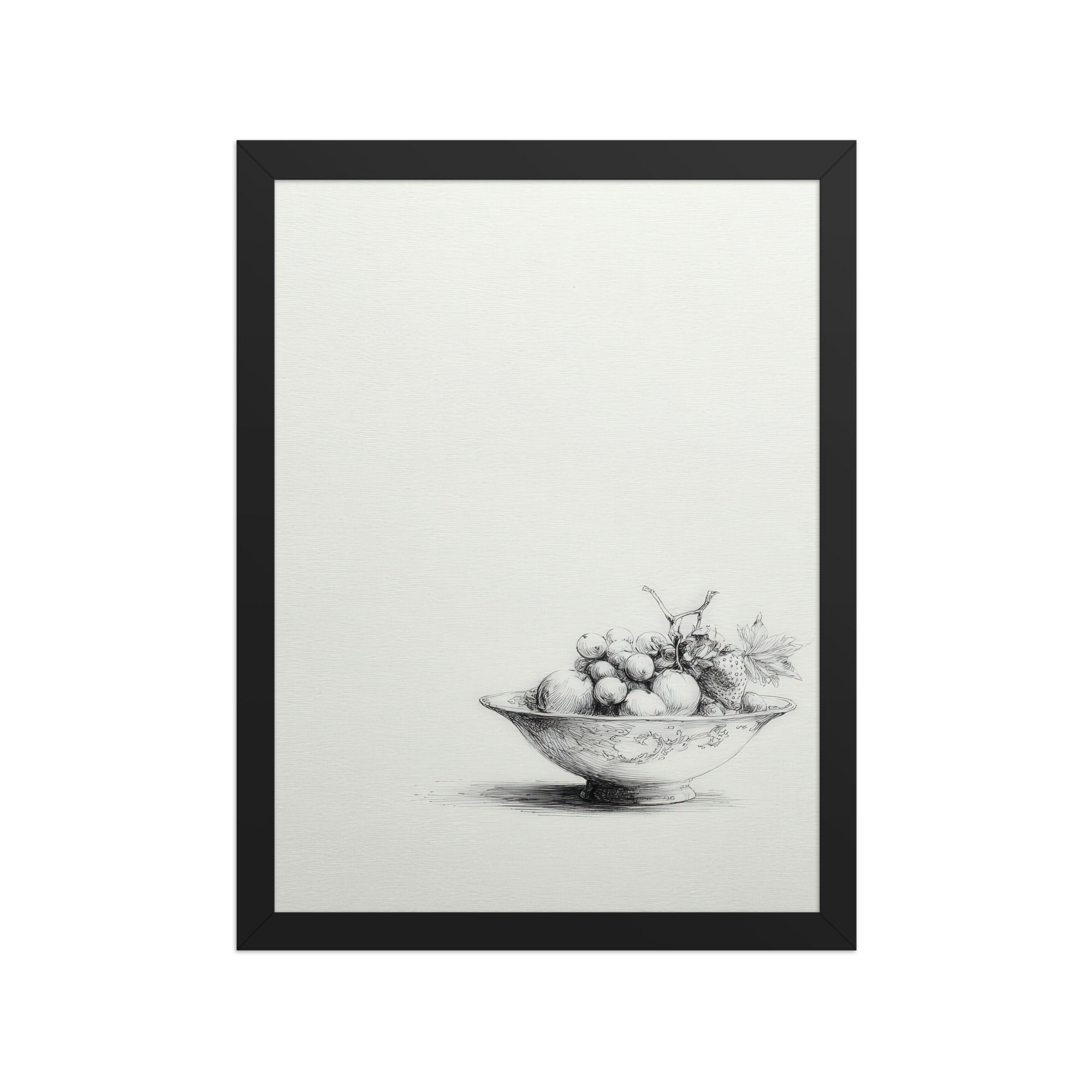 Elegant Abstract Black and White Print - Stylish Frame