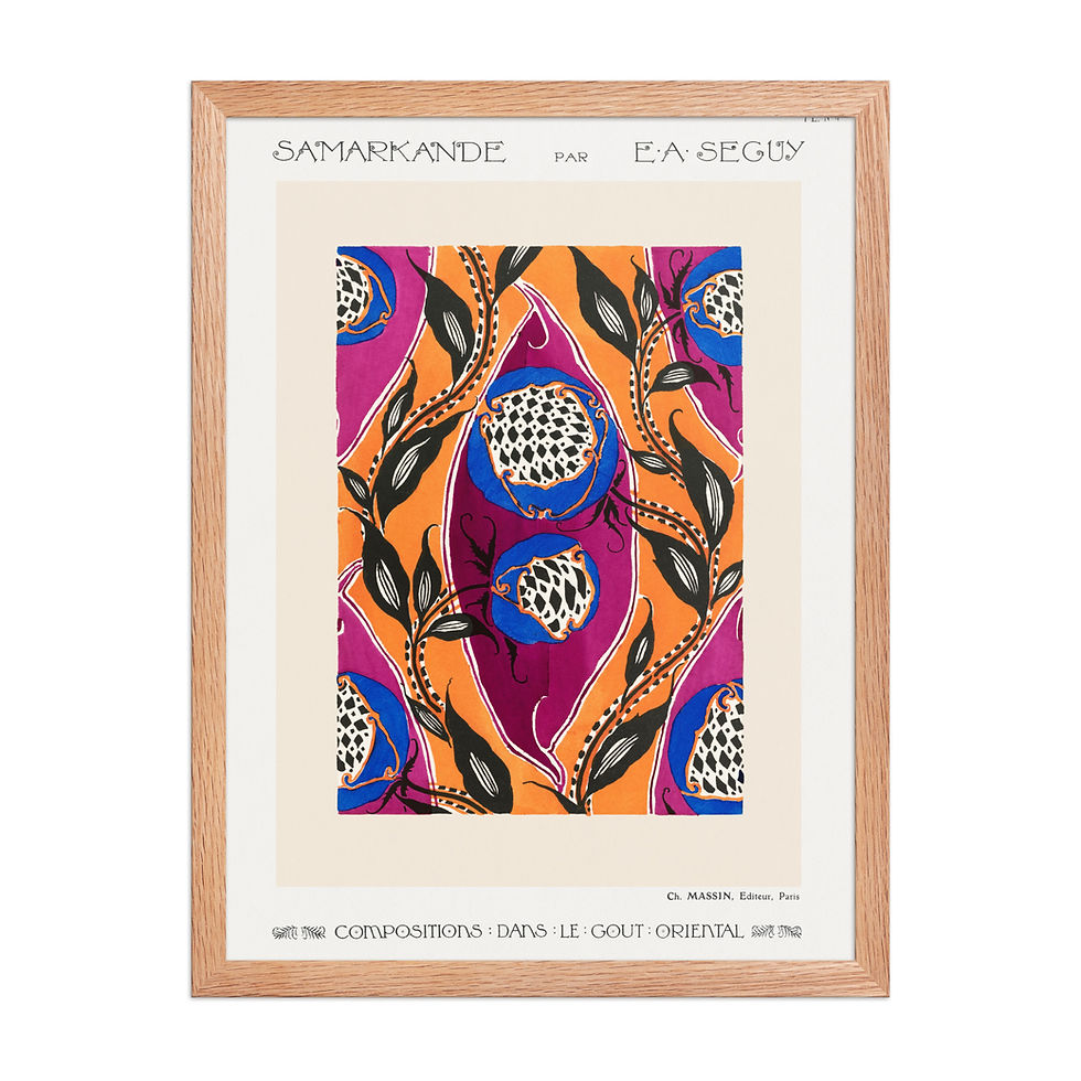 Thumbnail: Seguy's Framed Wall Art: Samarkand-Inspired Botanical Prints