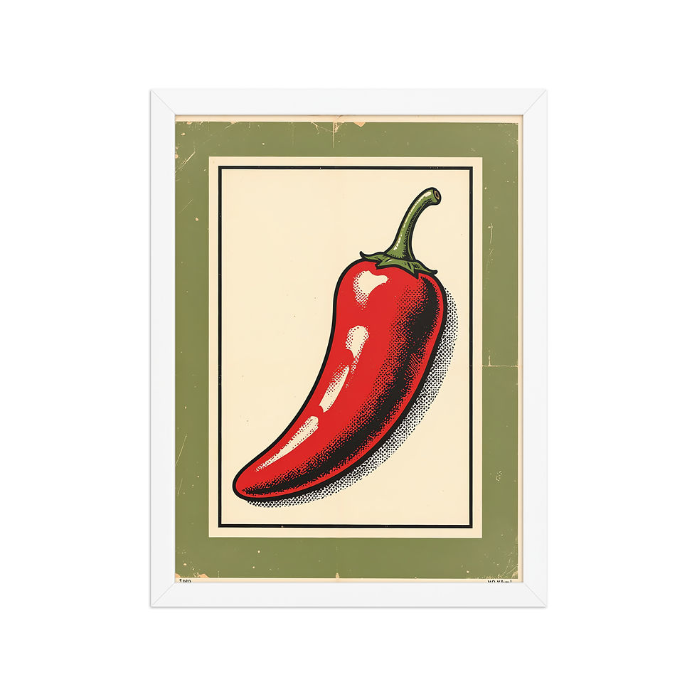 Thumbnail: Cartoon Chilli Kitchen Wall Art