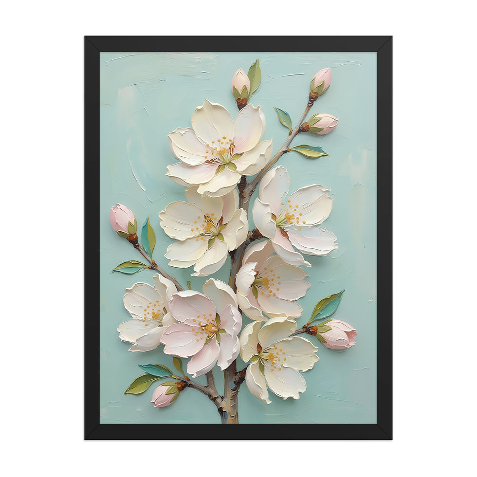 Thumbnail: Almond Blossom Branches Framed Art Print