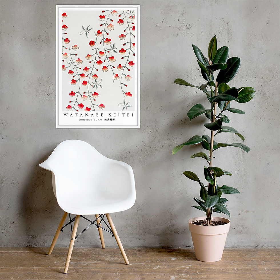 Thumbnail: Watanabe Seitei Florals Framed Art Print