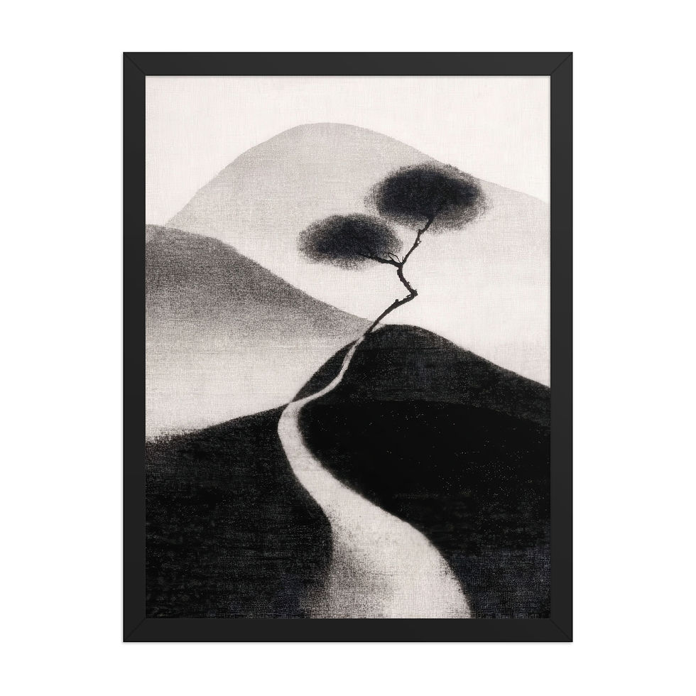 Thumbnail: Japandi Sumei-e Japanese Ink Inspired Print