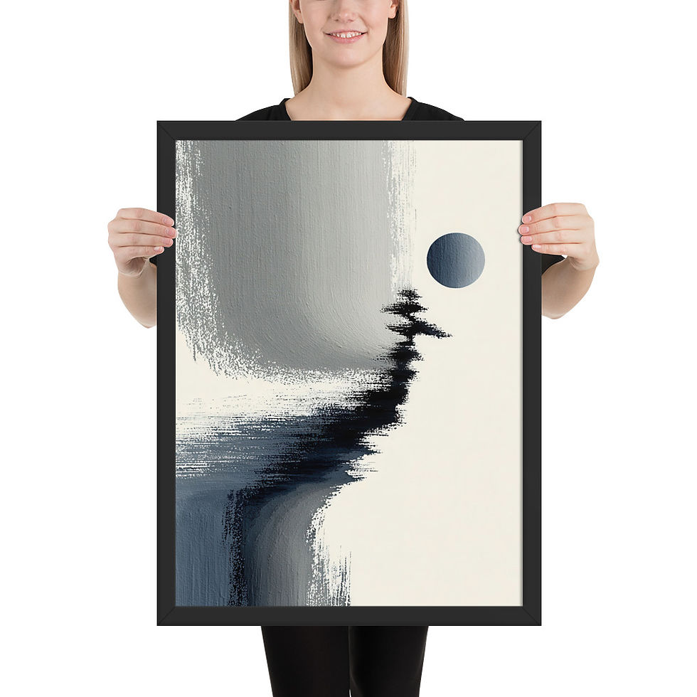 Thumbnail: Japandi Sumei-e Japanese Ink Inspired Print