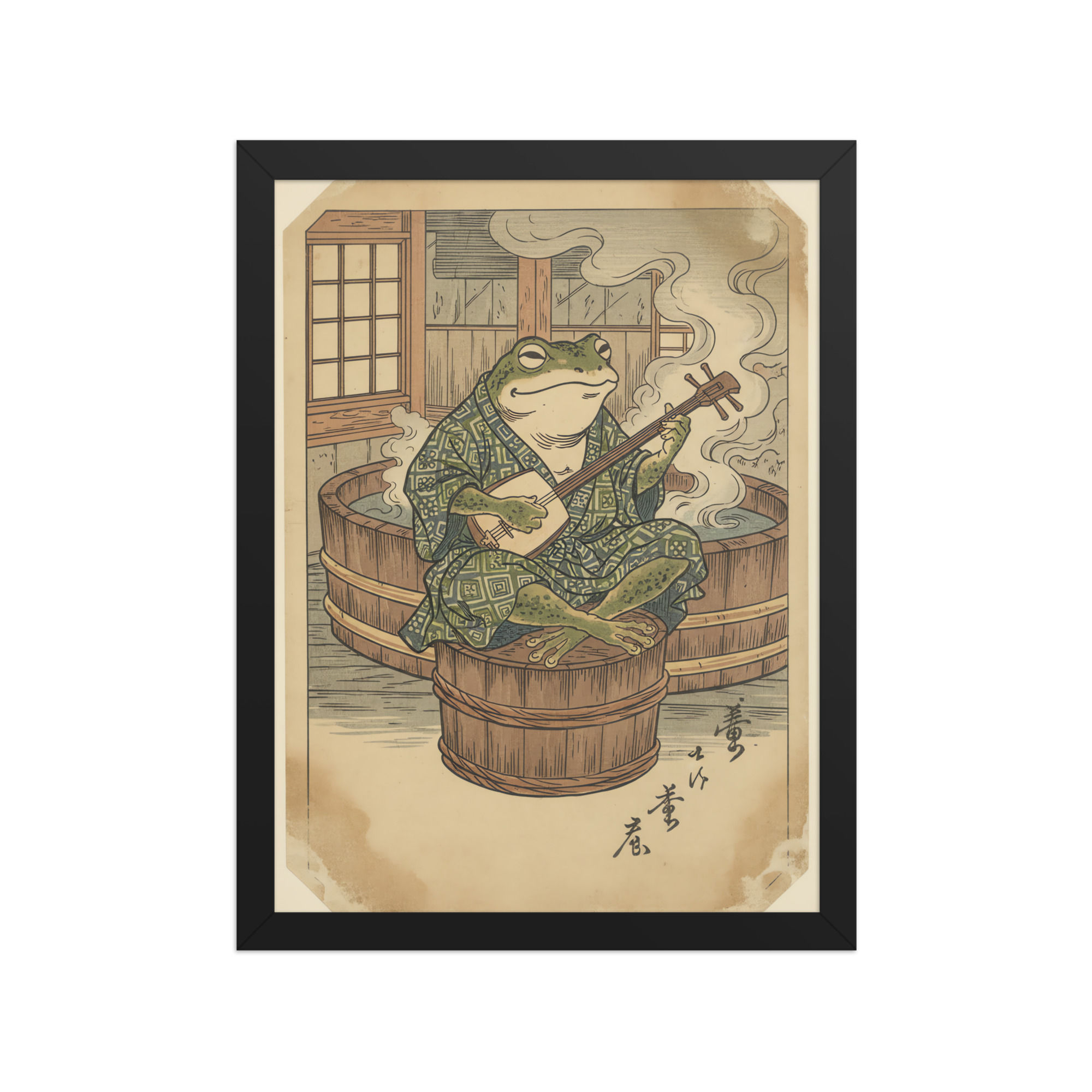 Japanese Shamisen Vintage Art Print
