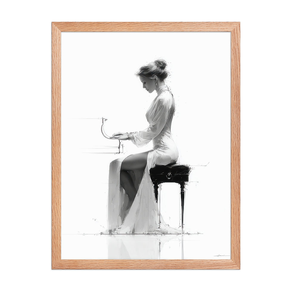 Thumbnail: Stylish Wall Decor - Elegant Art Prints of Women at the Piano