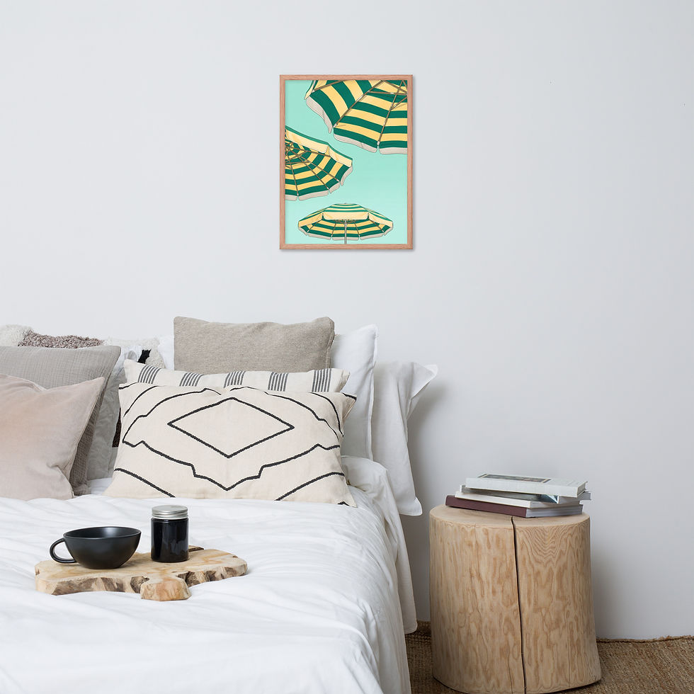 Thumbnail: Beach Umbrellas Summer Framed Unique Mega Print