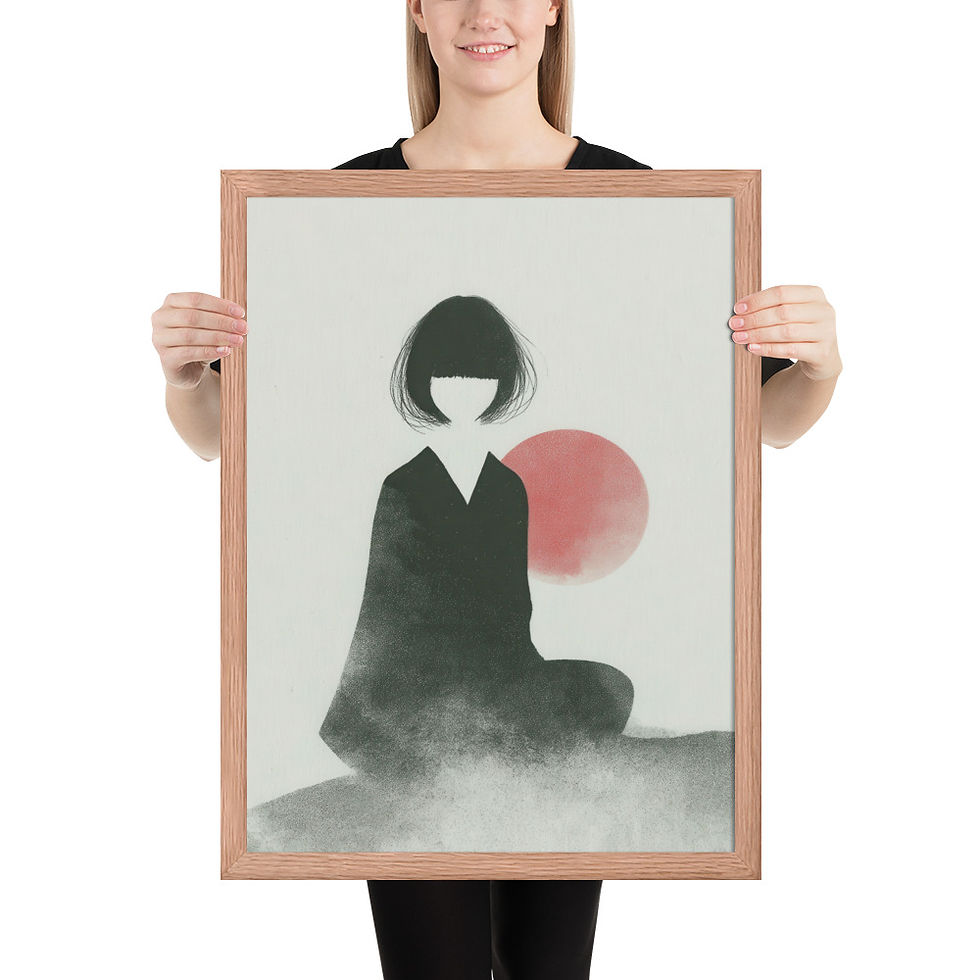 Thumbnail: Japandi Woman Figure Silhouette Sumi-e Inspired