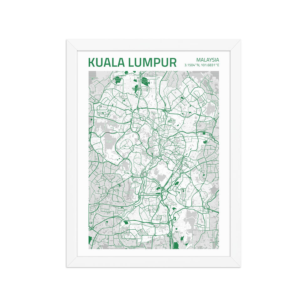 Thumbnail: Kuala lumpur | Framed City Maps: Vibrant Art for Urban Decor Lovers