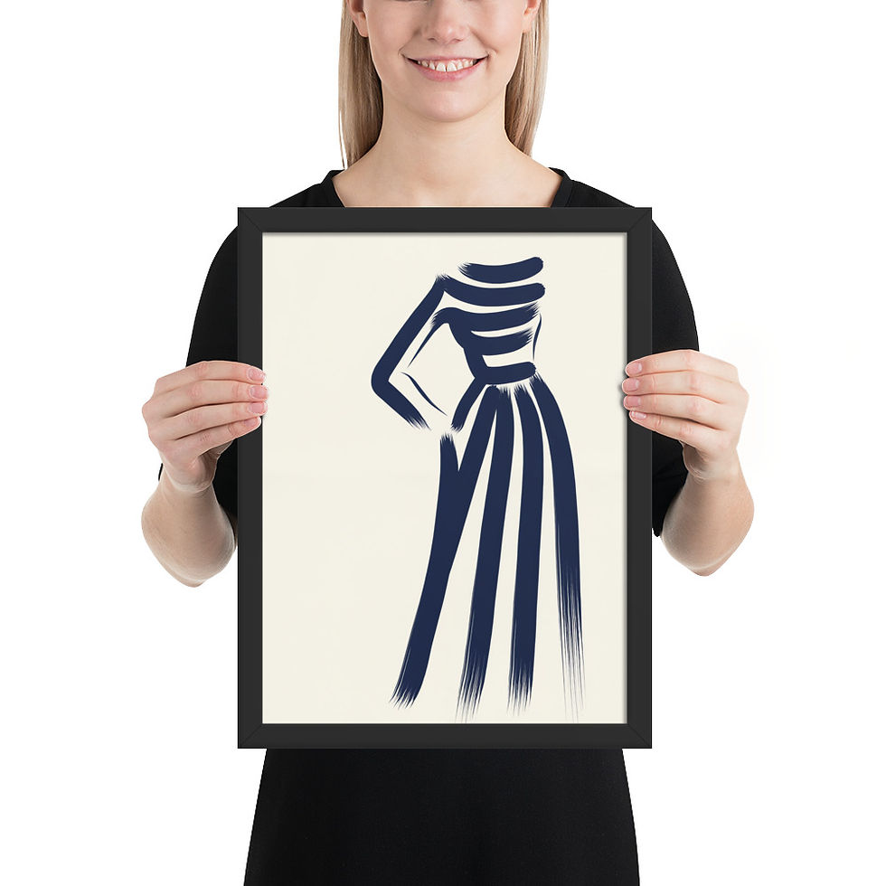 Thumbnail: Elegant Blue Dress Minimalist Wall Art