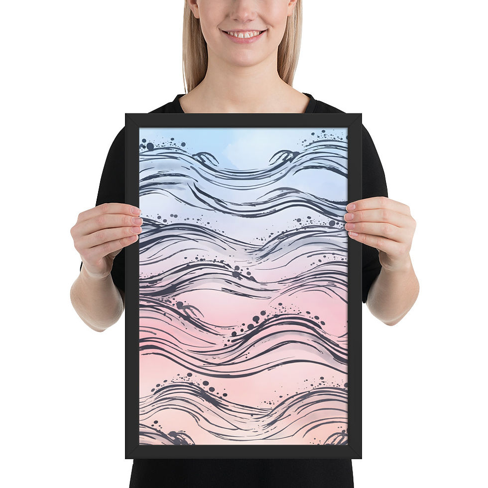 Thumbnail: Summer Waves Framed Coastal Print
