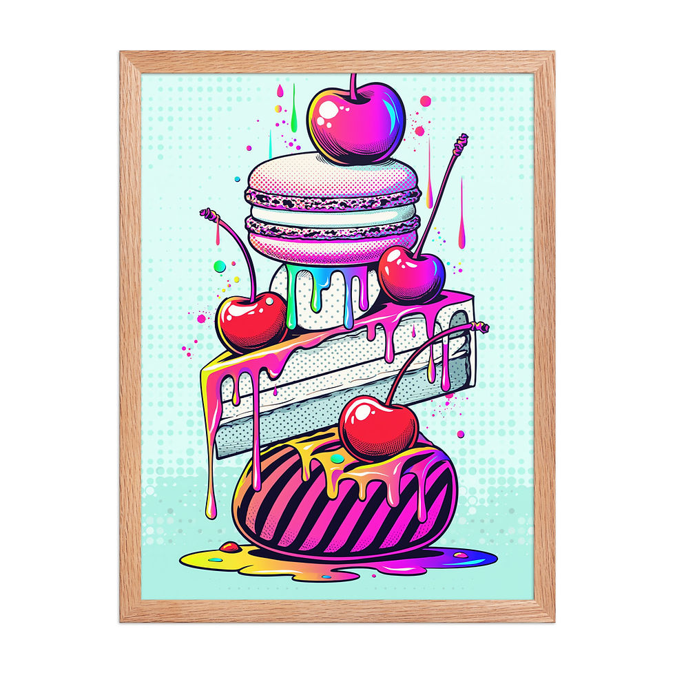 Thumbnail: Pop Art Dessert Tower Kitchen Wall Art
