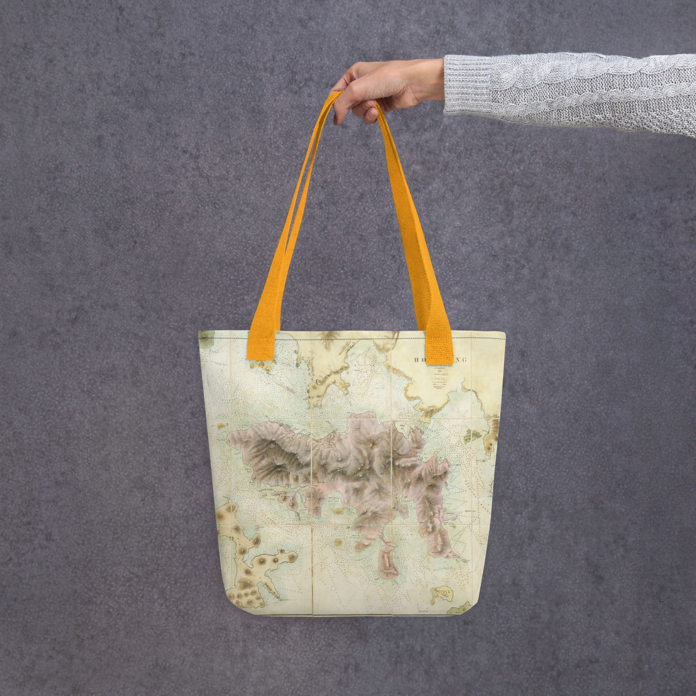 Thumbnail: Old Map of Hong Kong Tote bag