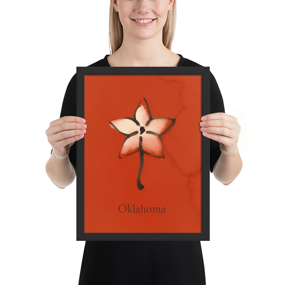 Thumbnail: Oklahoma US State Minimalist Framed Poster
