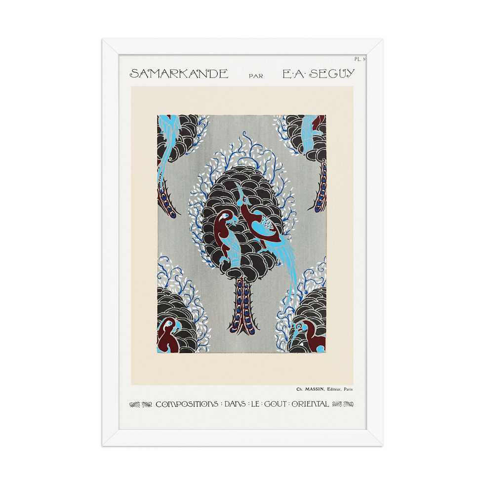 Thumbnail: Flower pattern Art Deco stencil print xiv | Samarkande | Seguy