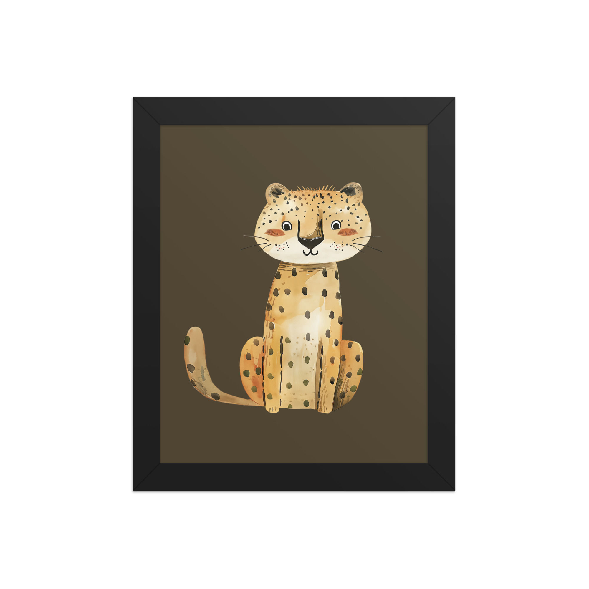 Leopard | Whimsical Framed Nursery Prints for Kids' Rooms | Adorable Wall Art