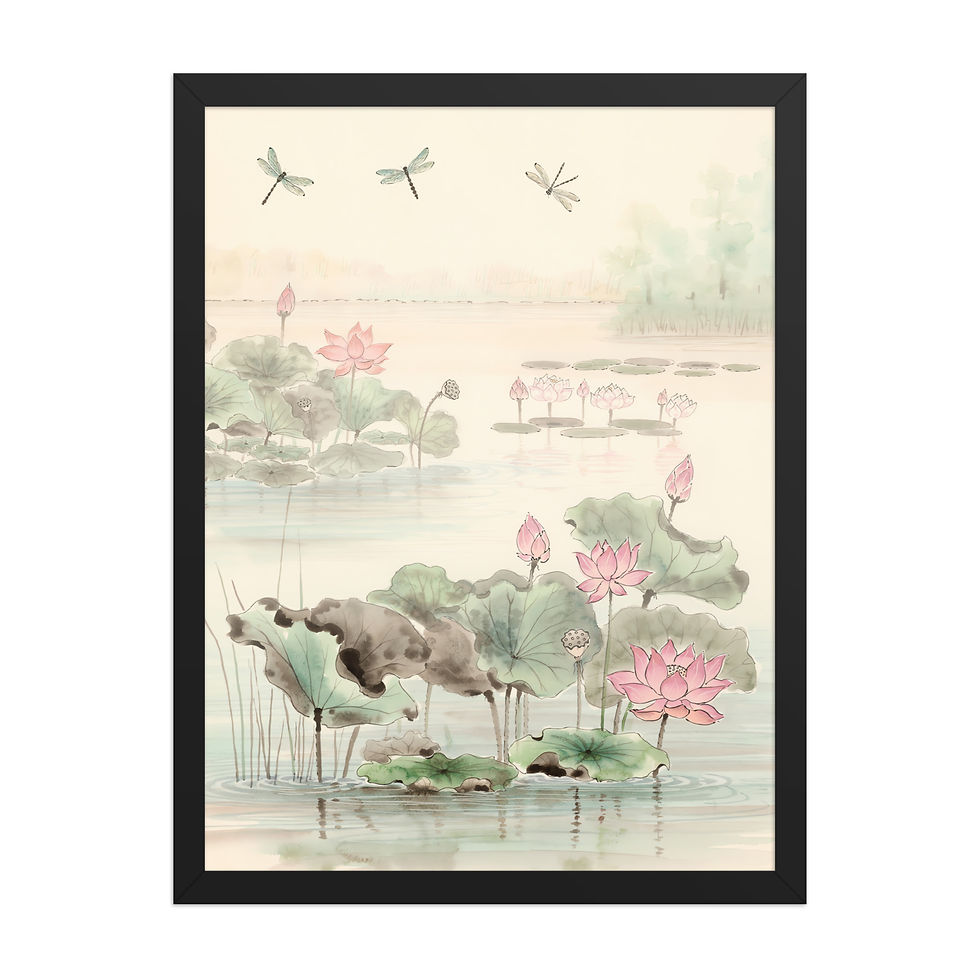 Thumbnail: Lilly Pad Pond Sketch Style Art Print