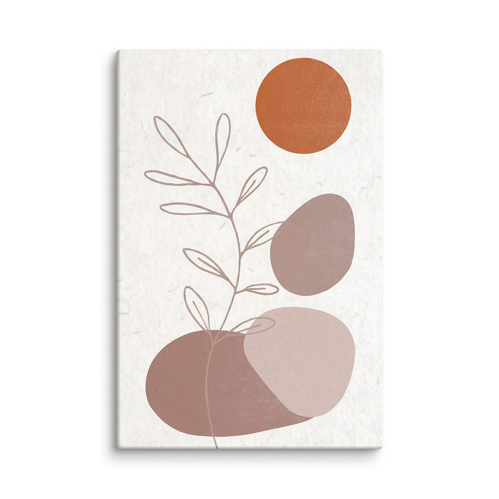 Thumbnail: Minimalist Botanical Canvas - Modern Abstract Plant Line Art Wall Decor