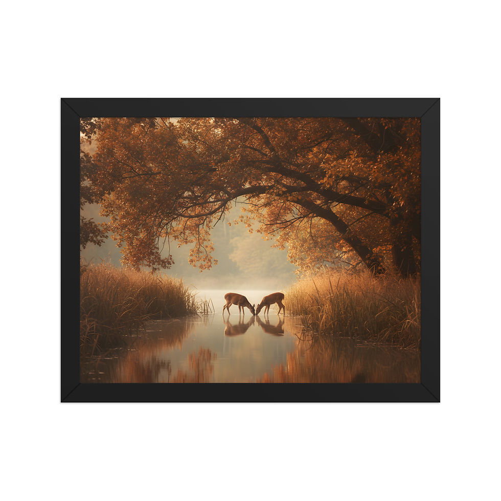 Thumbnail: Lakeside Vingette Vintage Art Print