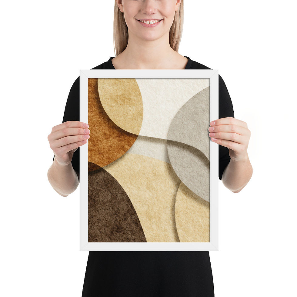 Thumbnail: Framed Abstract Shapes Art – Modern Design Piece