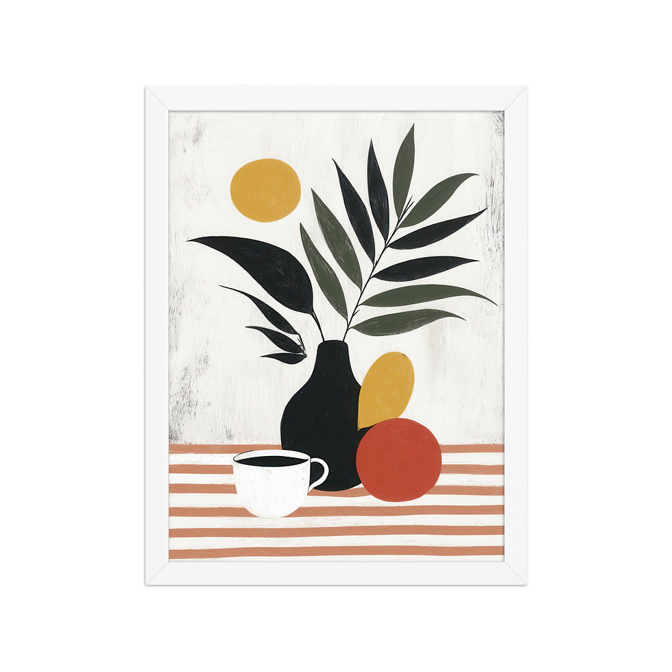 Thumbnail: Coffee in the Morning Gouache Inspired Art Print 