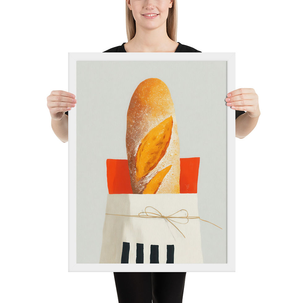 Thumbnail: Bread Gouache Inspired Art Print 