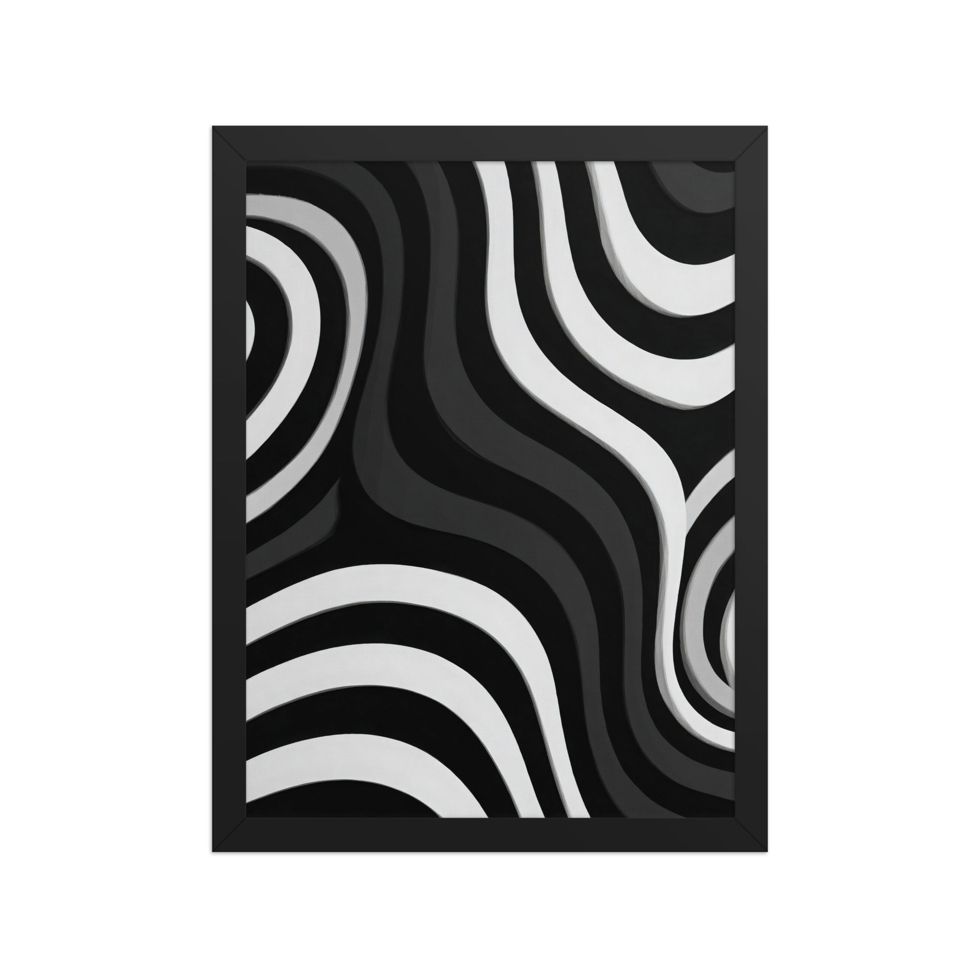 Black & Beige Abstract Wall Art Print 