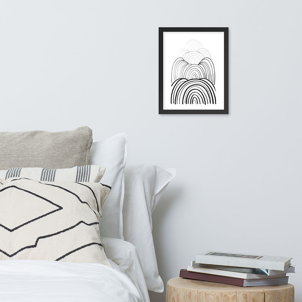 Thumbnail: Black and White Bows Minimalist Aesthetic Wall Art