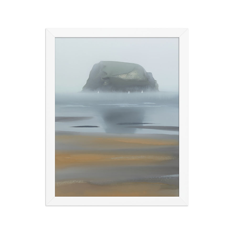 Thumbnail: Foggy Headland Minimalist Art Print