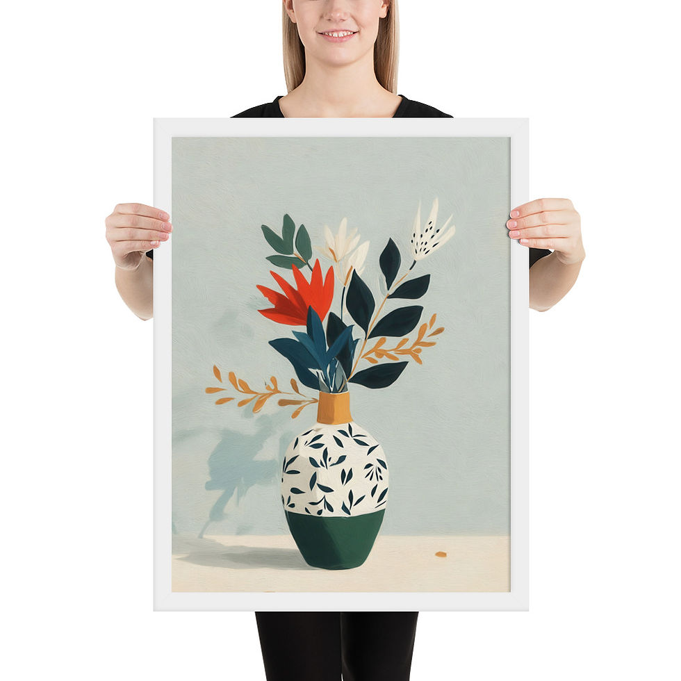 Thumbnail: Stylish Floral Arrangement in a Decorative Vase Print with Bold Colors