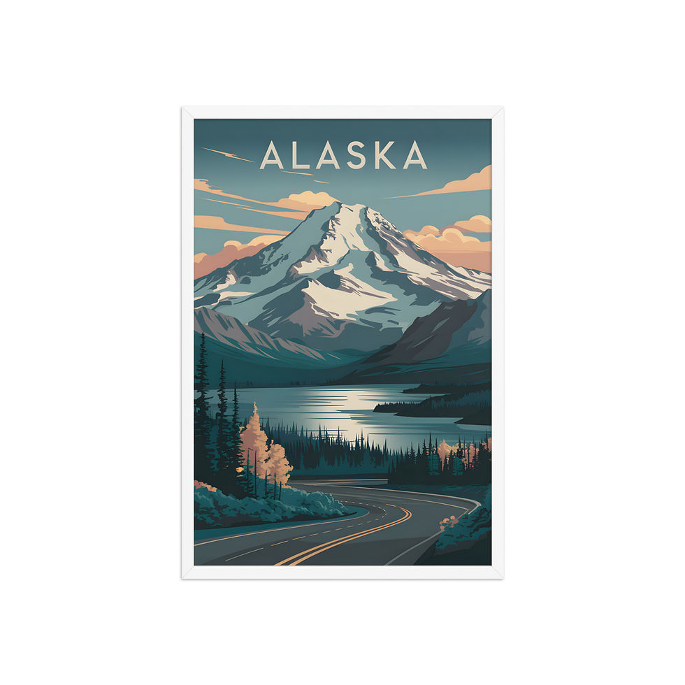 Thumbnail: Alaska Road Trip Modern Travel Art