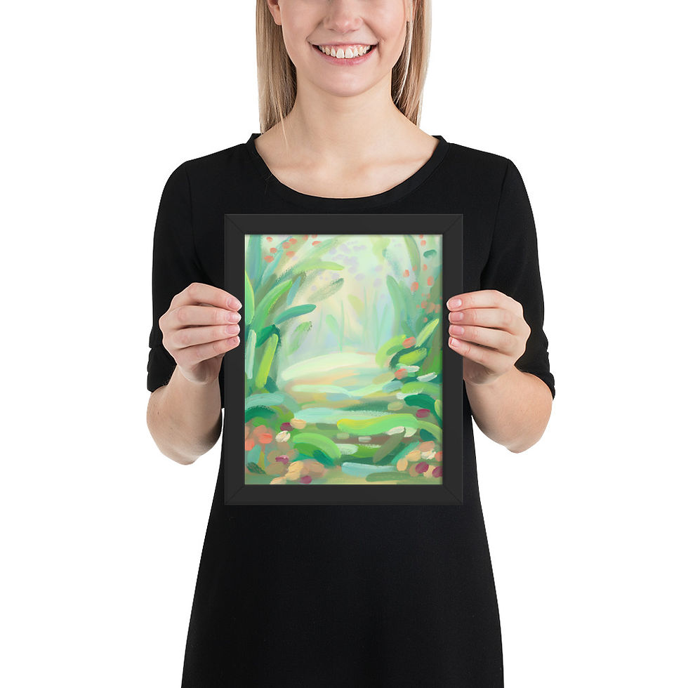 Thumbnail: Impressionist Plants Framed Wall Art