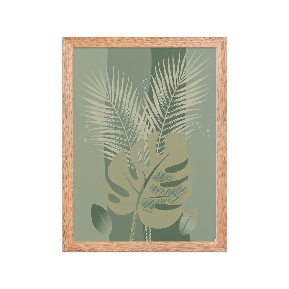 Thumbnail: Minimalist Leaves and Fronds Mid-century Art Style